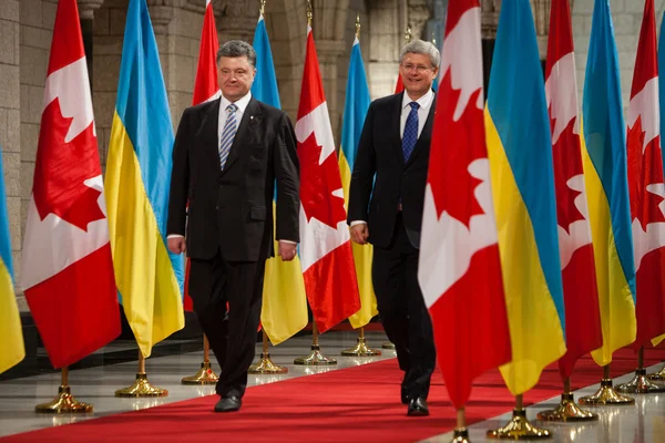 President of Ukraine Petro Poroshenko in Ottawa (Canada) — Stock Photo, Image