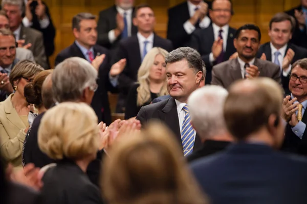 Presidente da Ucrânia Petro Poroshenko em Ottawa (Canadá) ) — Fotografia de Stock