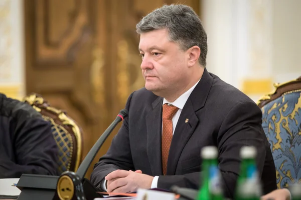 Ordförande i Ukraina Petro Poroshenko och premiärminister Arseniy — Stockfoto