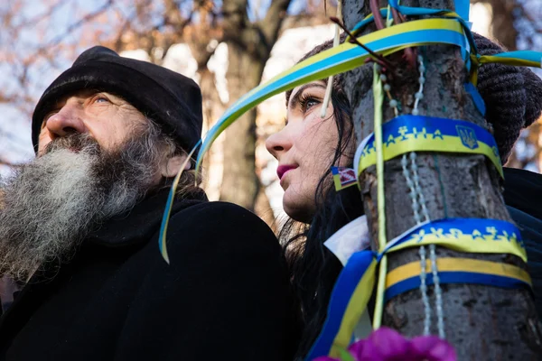 Aniversário da Revolução da Dignidade na Ucrânia — Fotografia de Stock