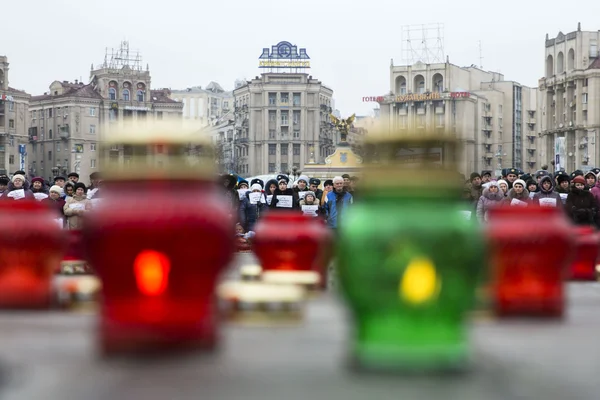 Marcha de solidariedade contra o terrorismo em Kiev — Fotografia de Stock