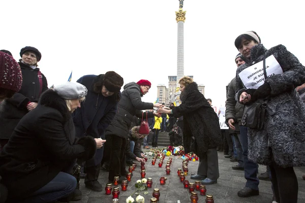 Marcha de solidariedade contra o terrorismo em Kiev — Fotografia de Stock