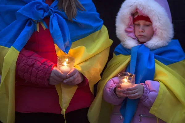 Marcha de solidariedade contra o terrorismo em Kiev — Fotografia de Stock