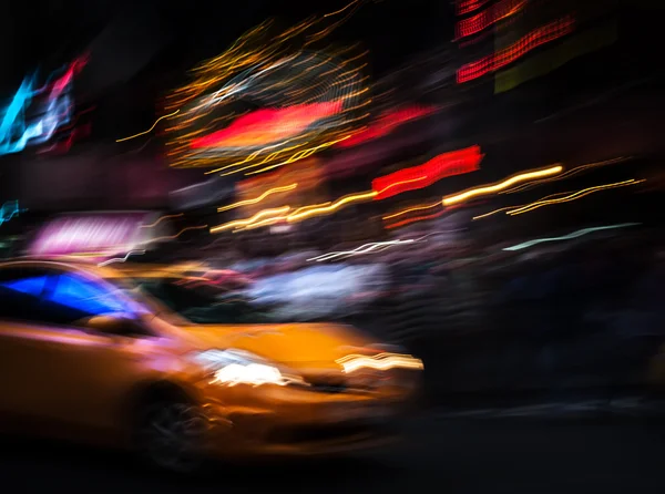 Verlichting en nacht lichten van New York City — Stockfoto