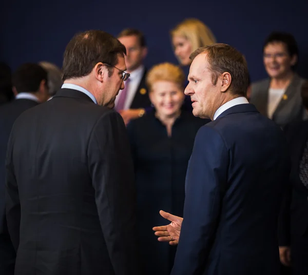 Donald Tusk w Nieformalny szczyt UE — Zdjęcie stockowe