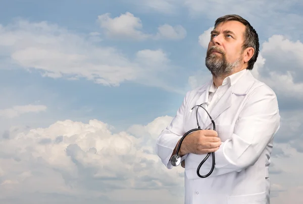 Doctor in a white coat — Stock Photo, Image