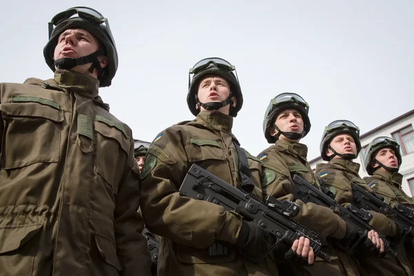 Cadets of the National Guard of Ukraine — Stock Photo, Image