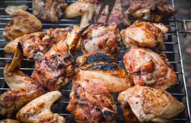 grilling chicken clipart