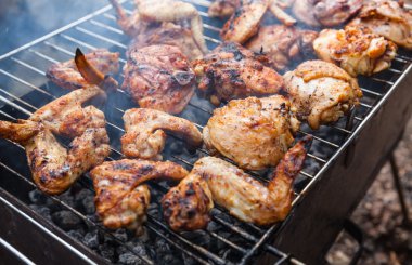 grilling chicken clipart