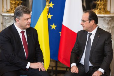 Petro Poroshenko ve Francois Hollande