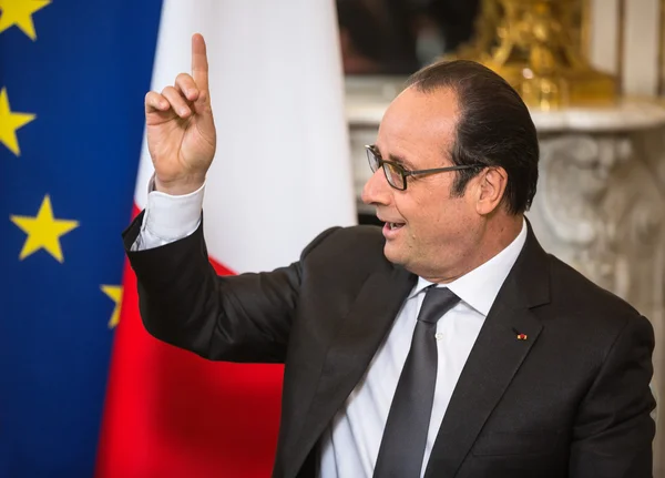 Il presidente francese Francois Hollande — Foto Stock