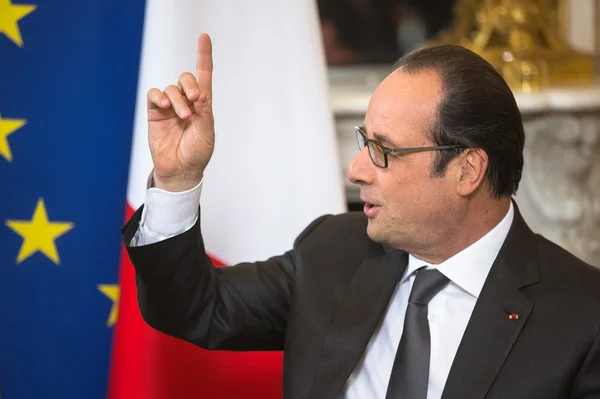 Il presidente francese Francois Hollande — Foto Stock
