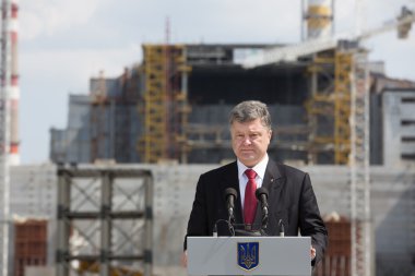 Chernobyl Nükleer Santrali'nde Petro Poroshenko