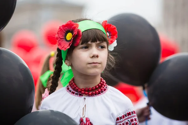 Флешмоб маків пам'яті в Києві — стокове фото