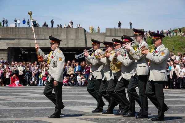 Viering van de dag van de overwinning in Kiev — Stockfoto