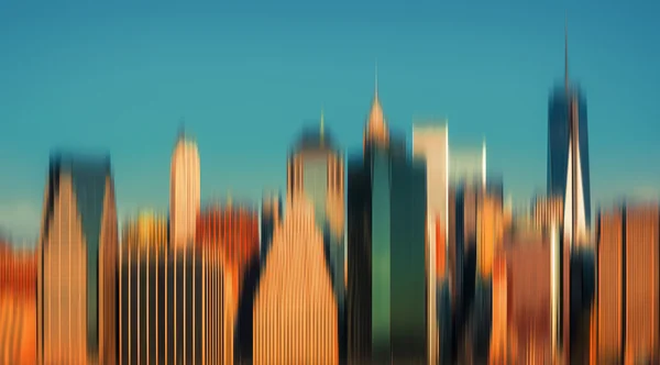 清晨纽约市天际线全景 图库照片 C Palinchak
