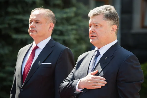 Petro Poroshenko och Andrej Kiska — Stockfoto