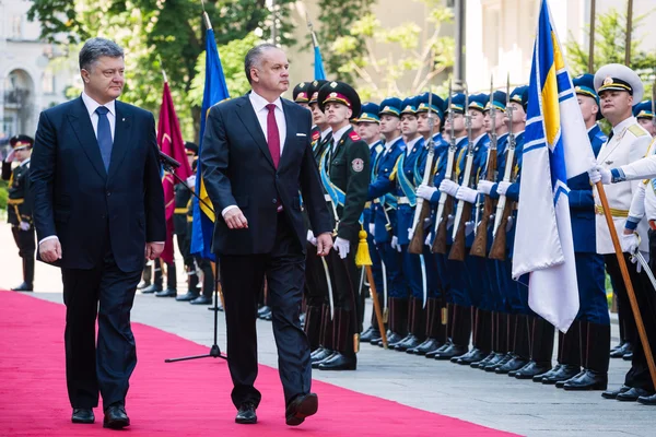 Petro Poroshenko och Andrej Kiska — Stockfoto