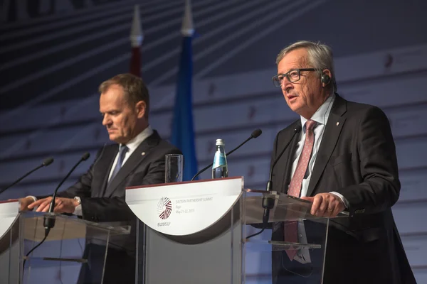 Jean-Claude Juncker y Donald Tusk — Foto de Stock