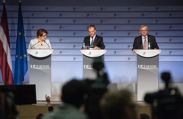 Jean-Claude Juncker a Donald Tusk — Stock fotografie