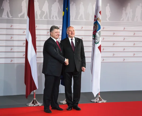 Andris Berzins ve Petro Poroshenko — Stok fotoğraf