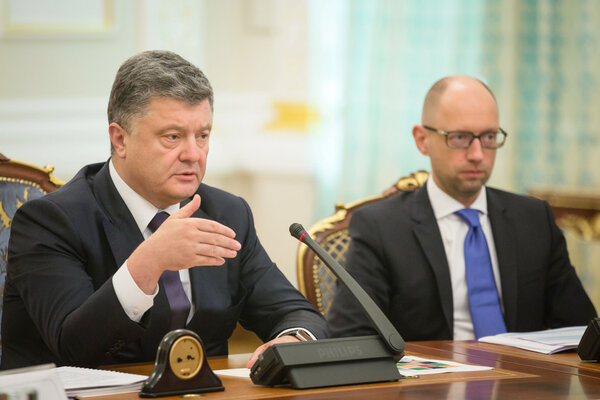 Petro Poroshenko and Arseniy Yatsenyuk