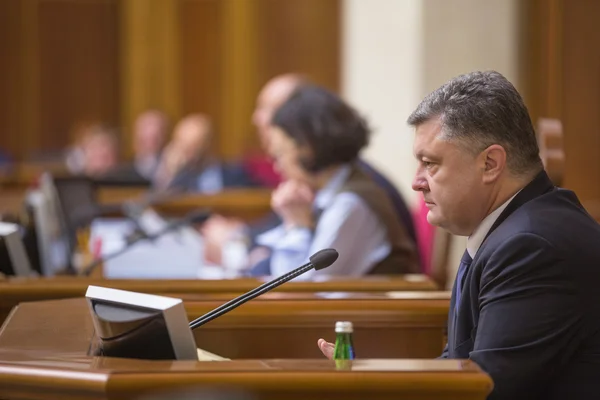 Petro Poroshenko in Verkhovna Rada of Ukraine — Stock Photo, Image