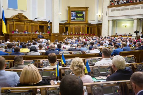 Petro Poroshenko in Verkhovna Rada of Ukraine — стокове фото
