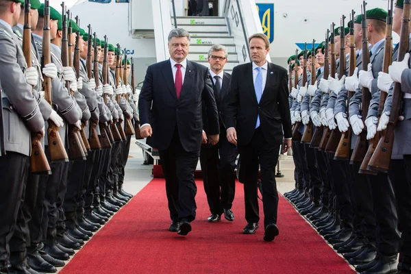 Presidente da Ucrânia durante a sua visita a Berlim — Fotografia de Stock