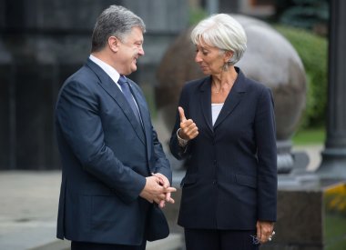 Petro Poroshenko ve Christine Lagarde