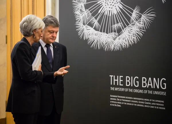 Petro Poroshenko e Christine Lagarde — Foto Stock