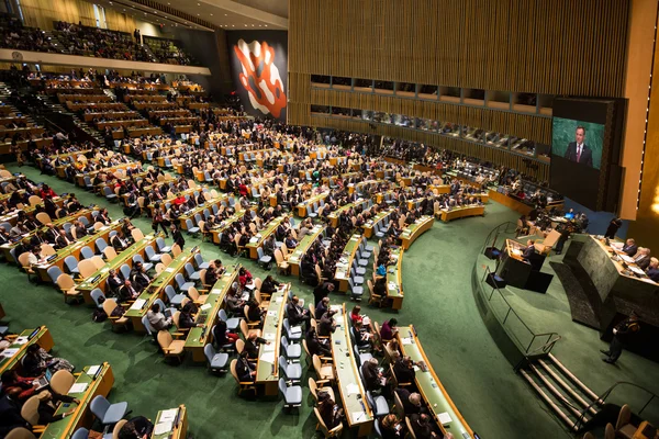 Président de la Pologne Andrzej Duda à la 70e session de l'ONU — Photo