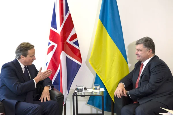 Petro Poroshenko and David Cameron in New York — Stock Photo, Image