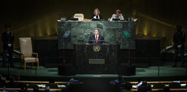 President of Ukraine Petro Poroshenko at UN General Assembly