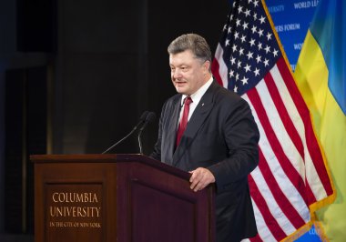Petro Poroshenko New York'taki Columbia Üniversitesi