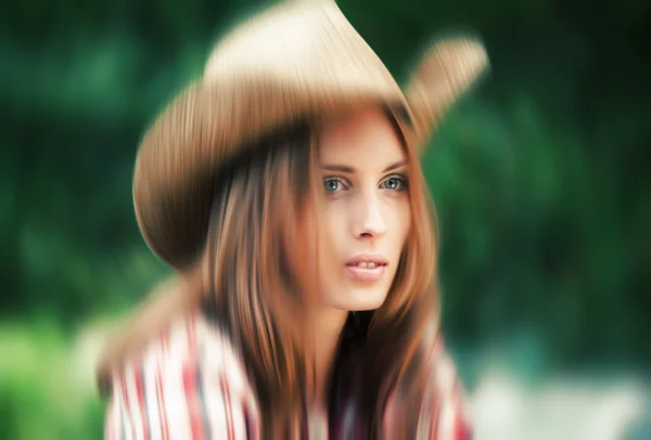 Sexy cowgirl. — Stock Photo, Image