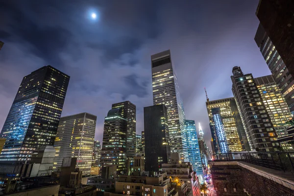 Manhattan at night — Stock Photo, Image