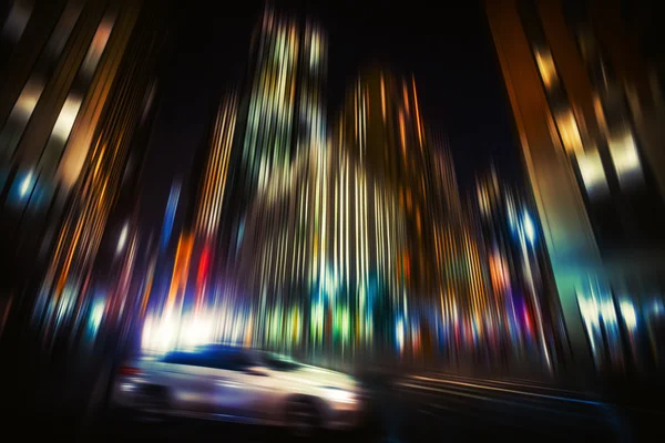 Iluminación y luces nocturnas de la ciudad de Nueva York —  Fotos de Stock