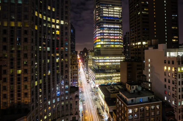 Manhattan's nachts — Stockfoto