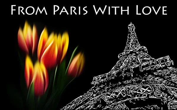 De Paris com amor — Fotografia de Stock