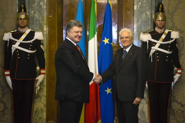Prezydenci Ukrainy Petro Poroszenko w Rzymie — Zdjęcie stockowe
