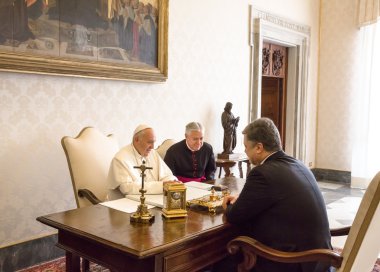 Petro Poroshenko ve Papa Francis
