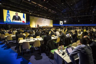Petro Poroshenko at the UN Climate Conference in Paris clipart