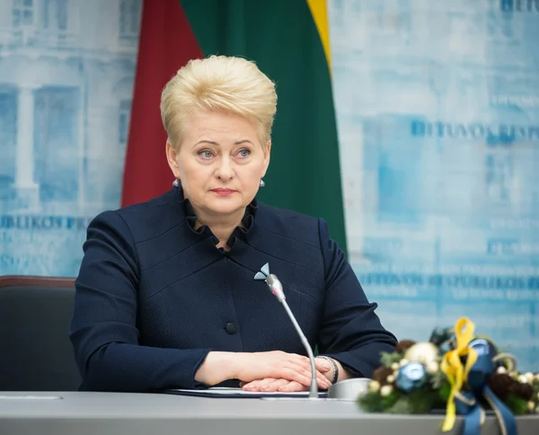Президент Литви Грибаускайте — стокове фото