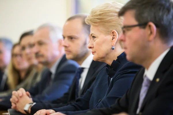 Президент Литвы Далия Грибаускайте — стоковое фото