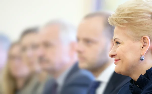 Prezydent Litwy Dalia Grybauskaite — Zdjęcie stockowe