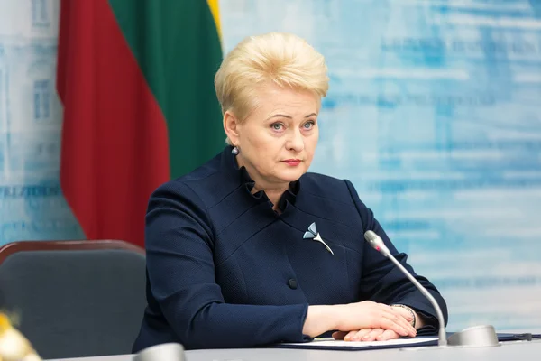 Presidente da Lituânia Dalia Grybauskaite — Fotografia de Stock