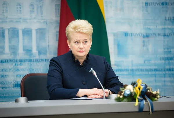 Presidente da Lituânia Dalia Grybauskaite — Fotografia de Stock