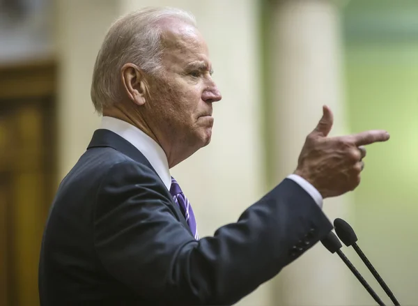 USA wiceprezydent Joseph Biden w Rady Najwyższej Ukrainy Obrazy Stockowe bez tantiem