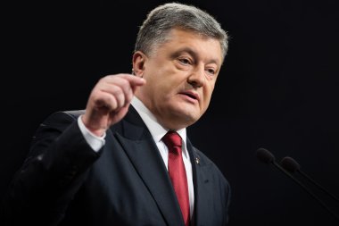 Ukrayna petro poroshenko Başkanı'nın basın toplantısı